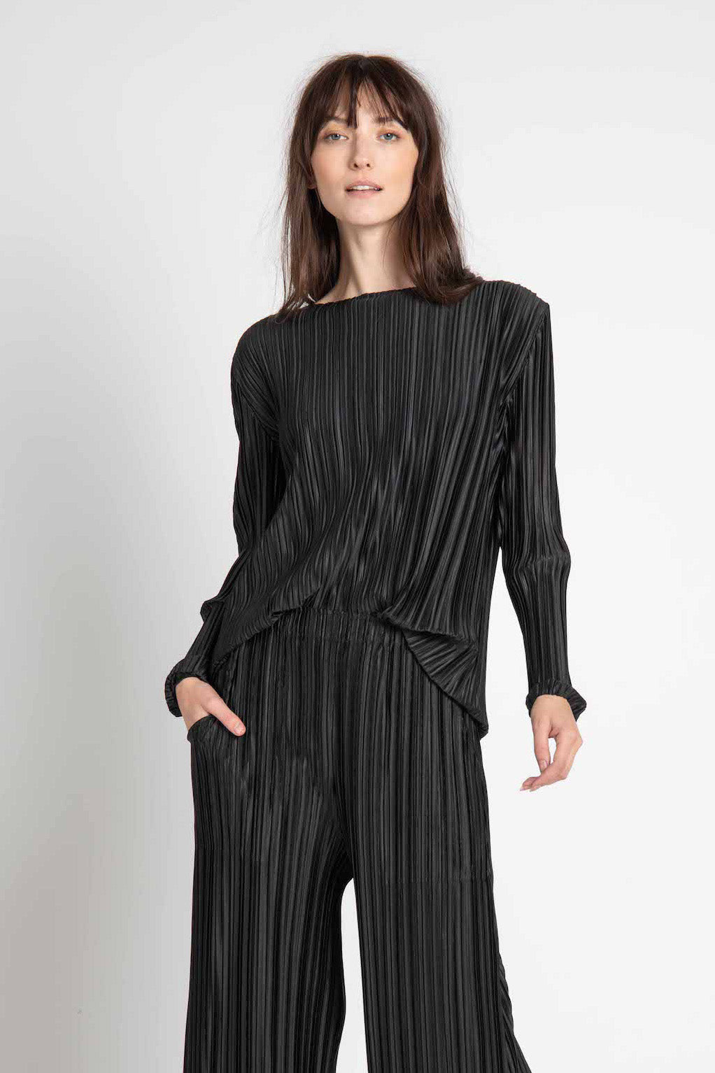 Like Pajamas Dressy Pleated Top