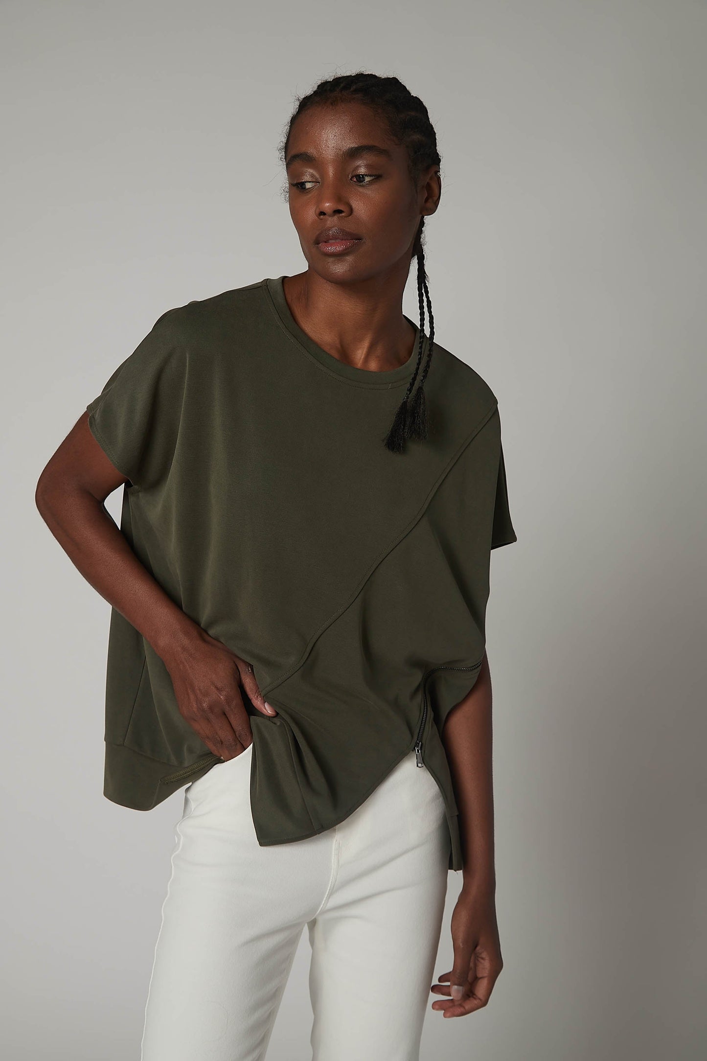 On the Edge Relaxed Zip Top