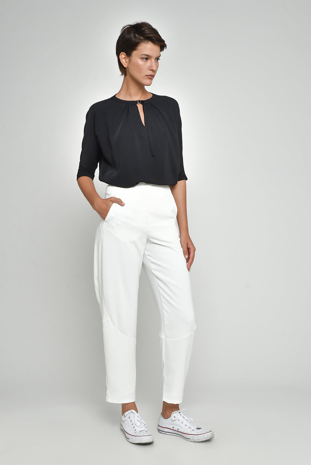 Black Alani 3/4 Sleeve Top