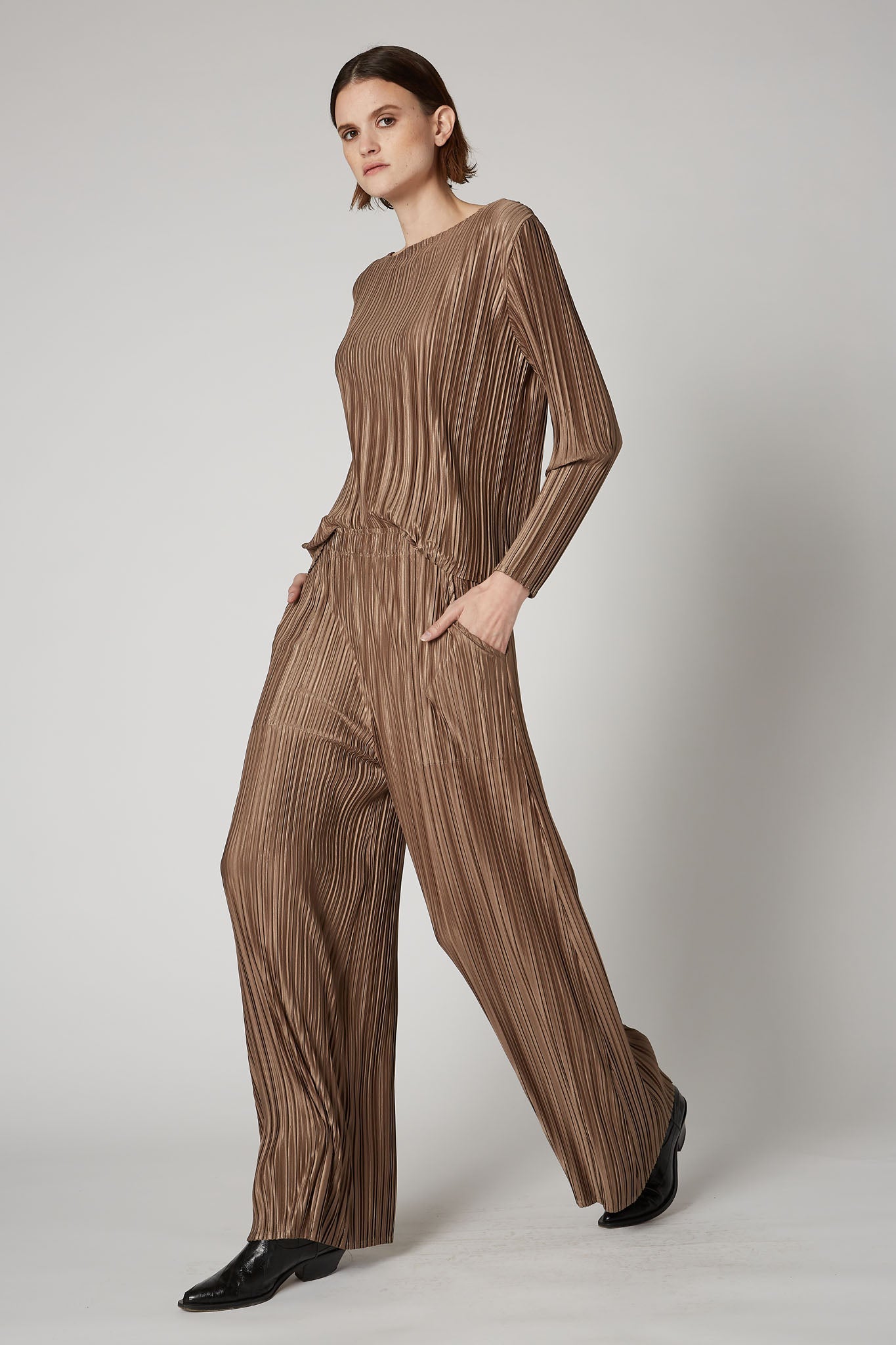 Like Pajamas Dressy Pleated Top