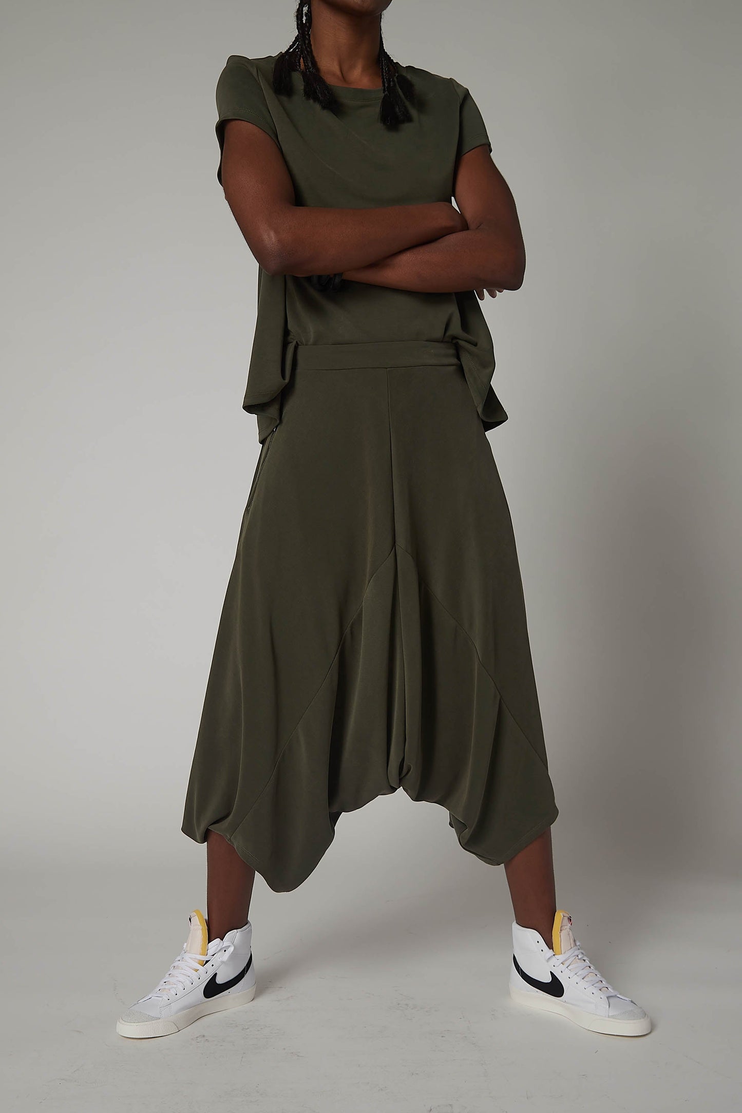 Washed Modal Almost Skirt Pants