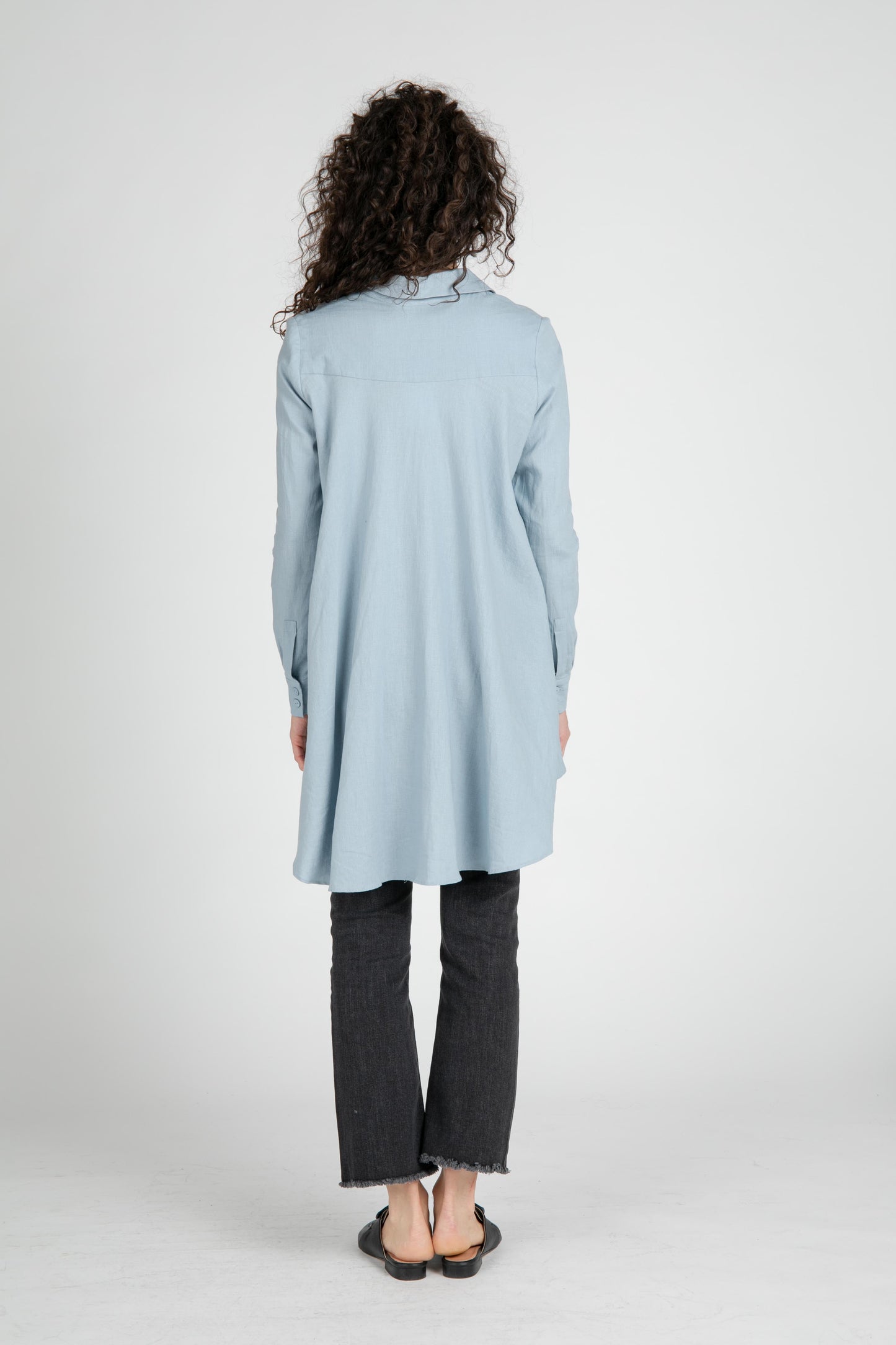 Brook Linen High Low Blouse