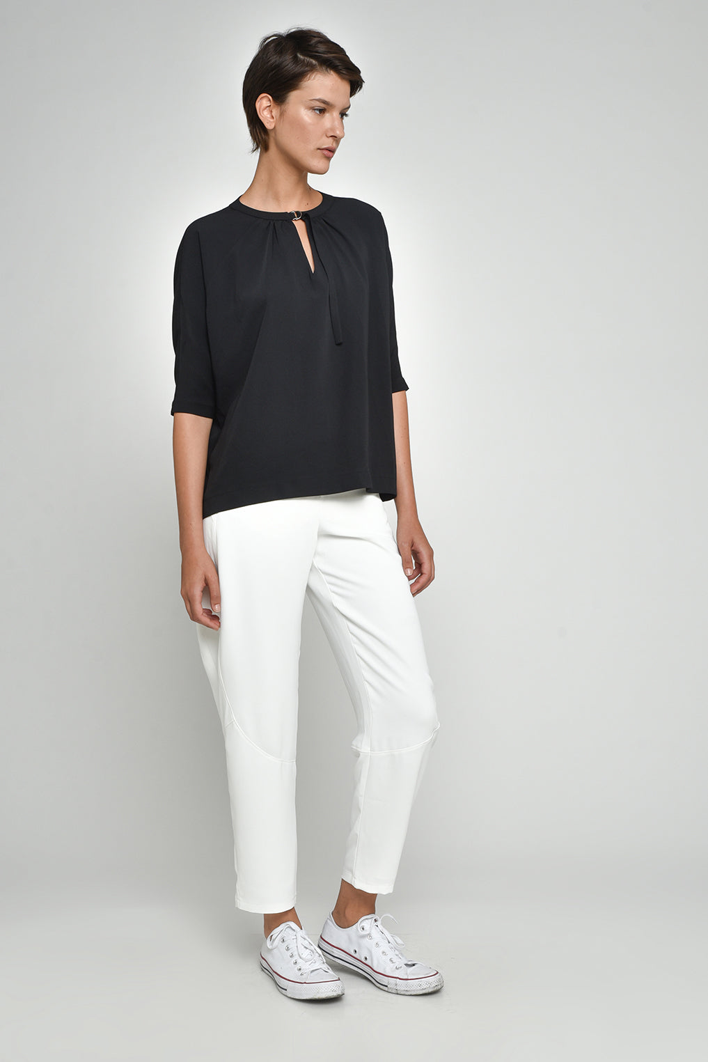 Black Alani 3/4 Sleeve Top