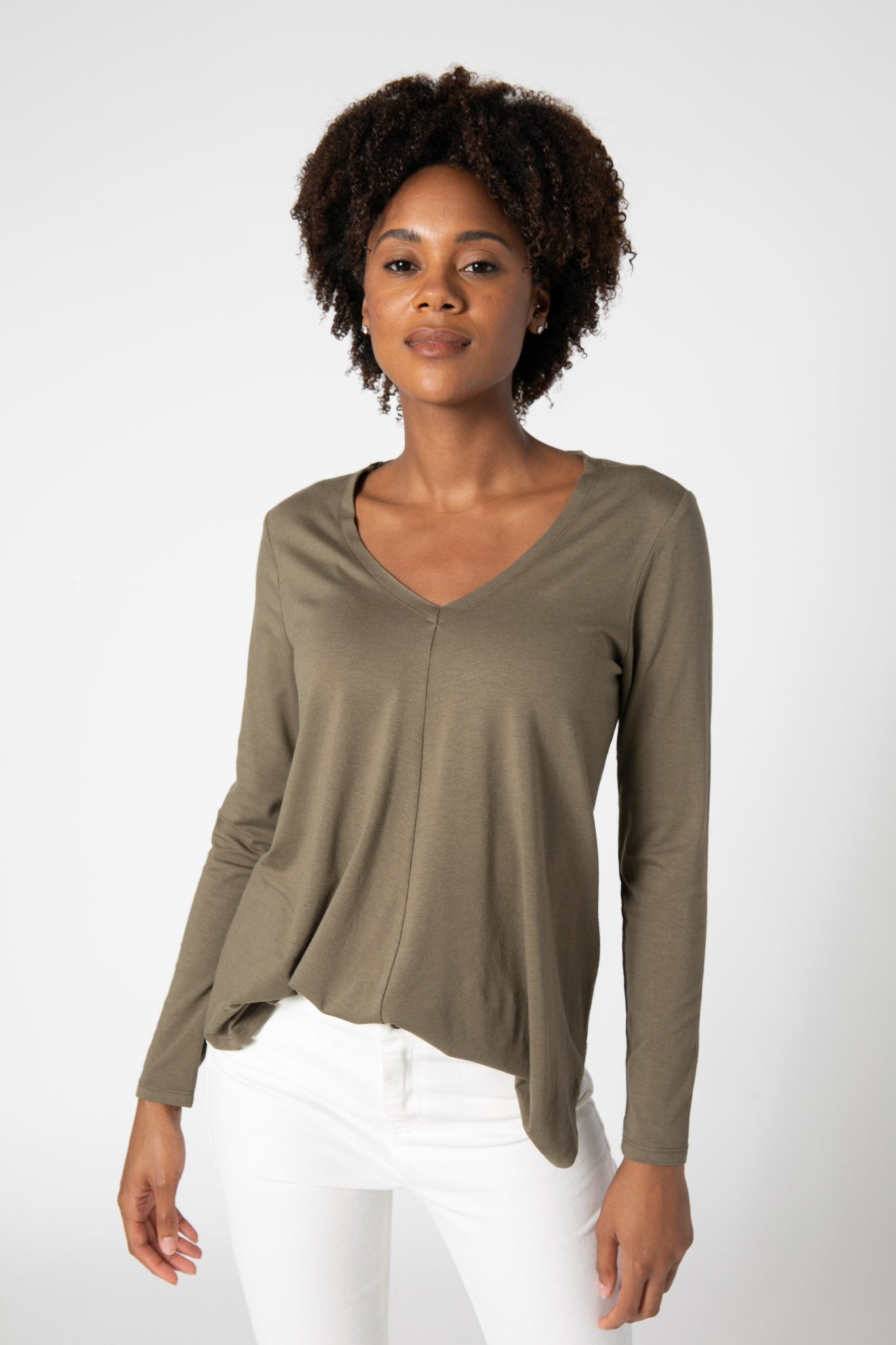 Bamboo V Neck Top
