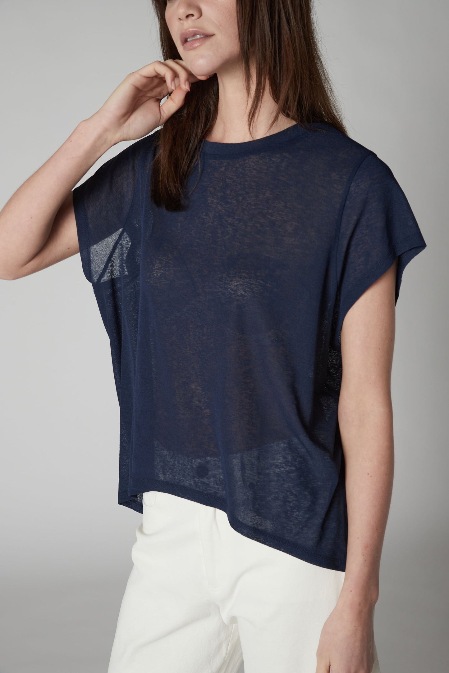 Sheer Knit Oversize Tee