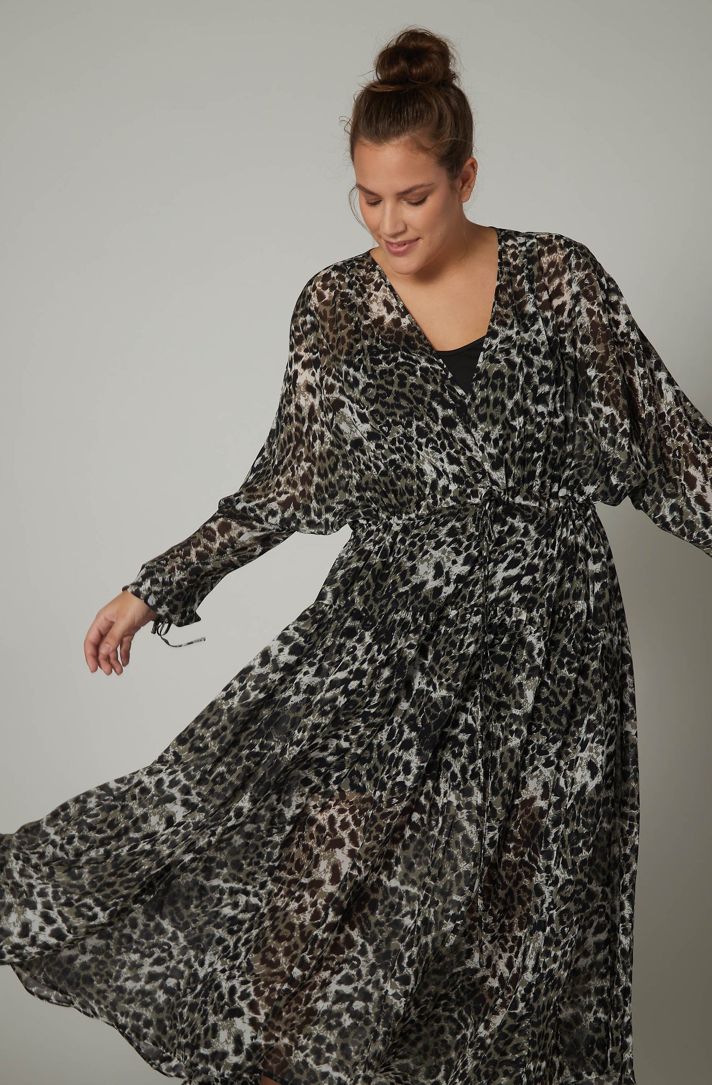 The Masterpiece Leopard Chiffon Dress