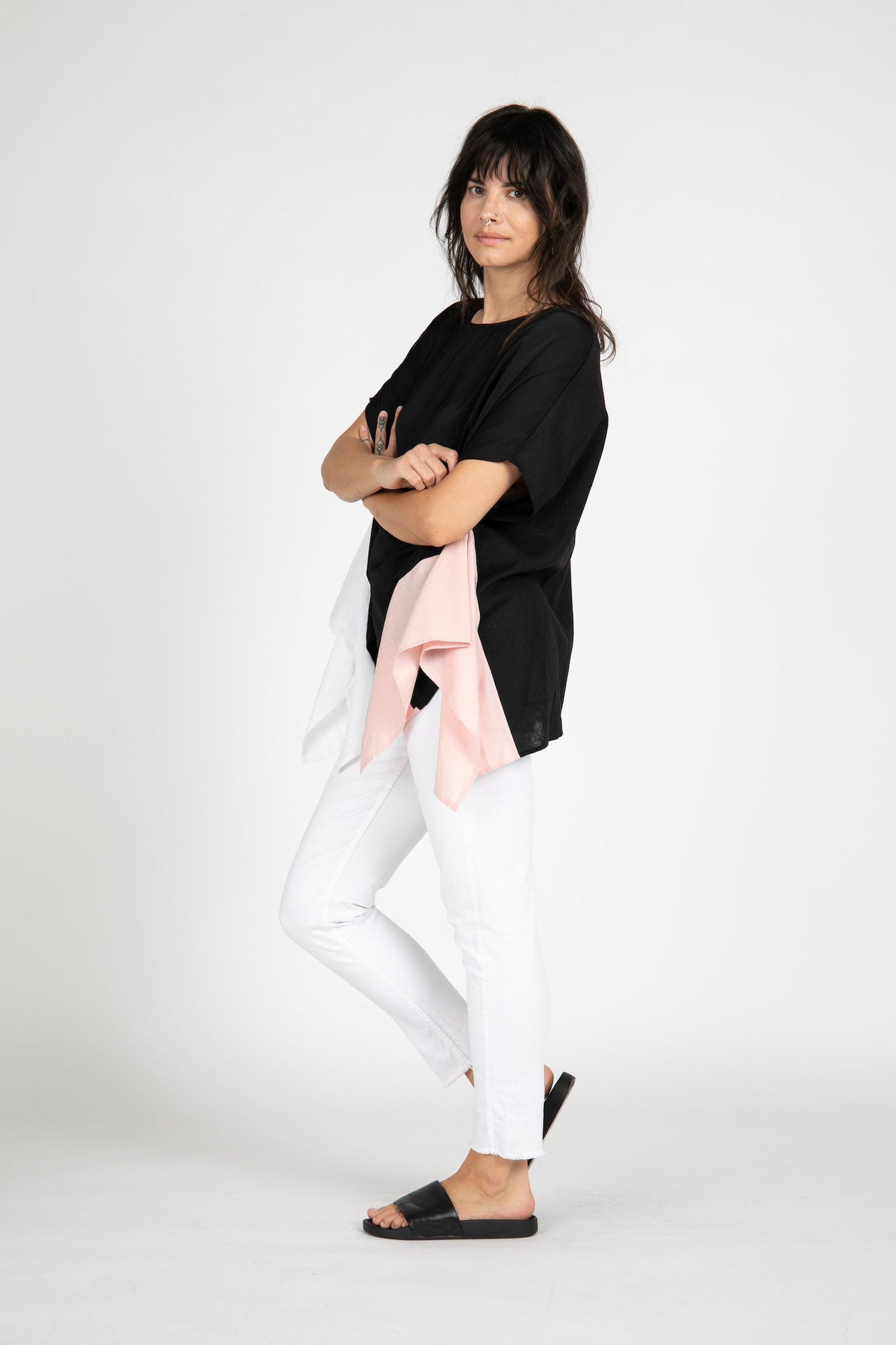 Levan Linen Combo Top