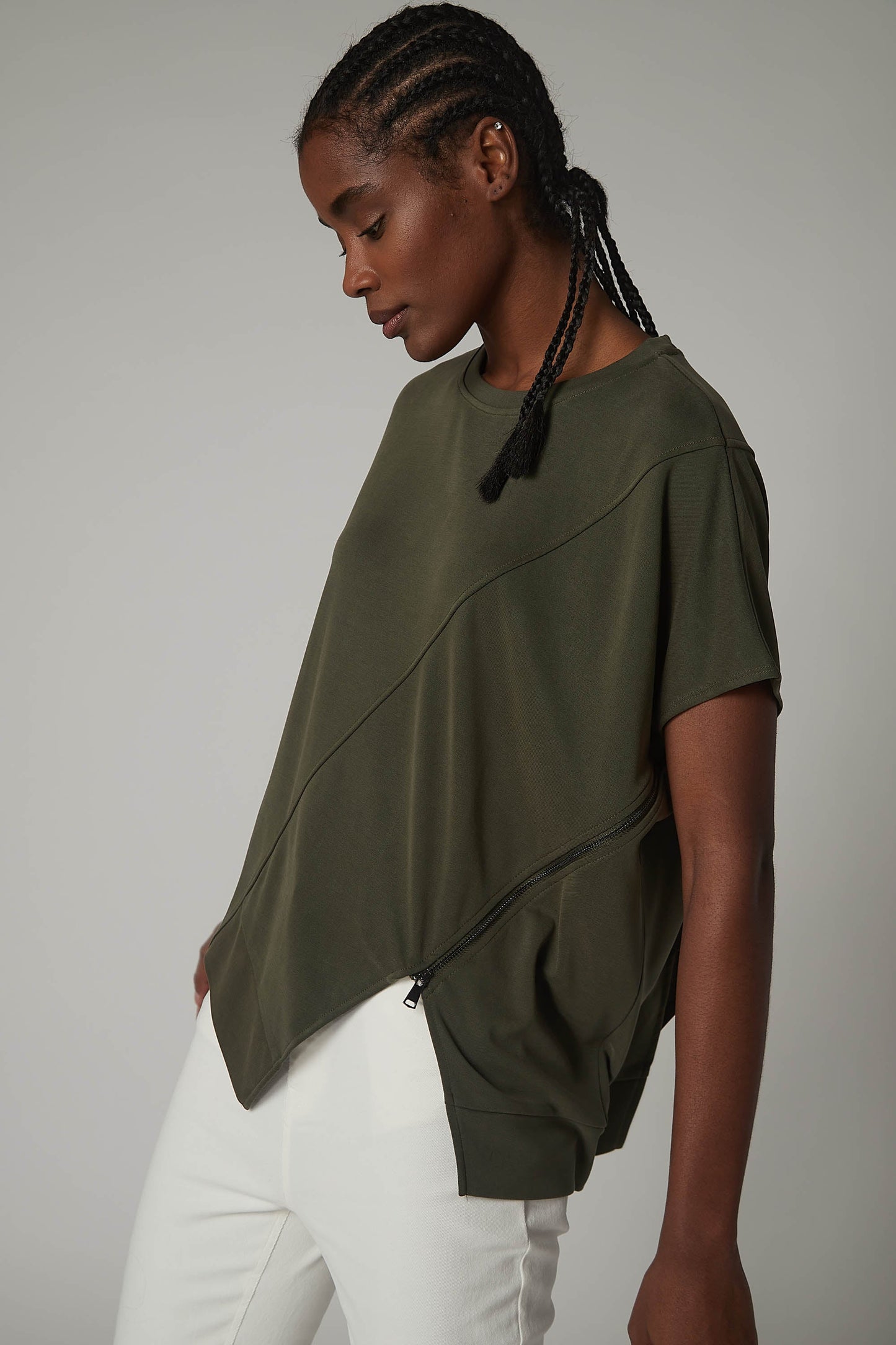 On the Edge Relaxed Zip Top