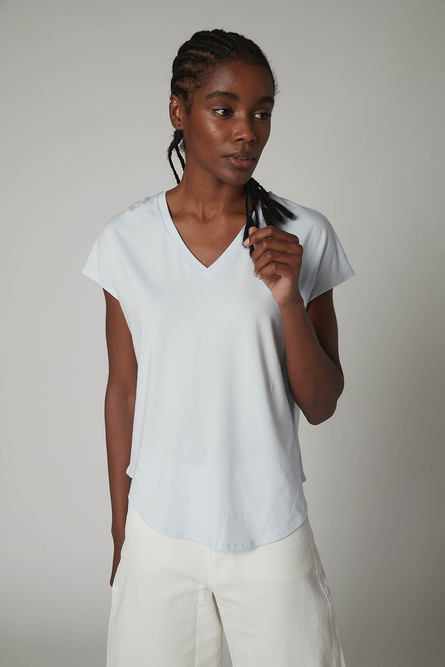 Bamboo Tuck-In V-Neck Tee