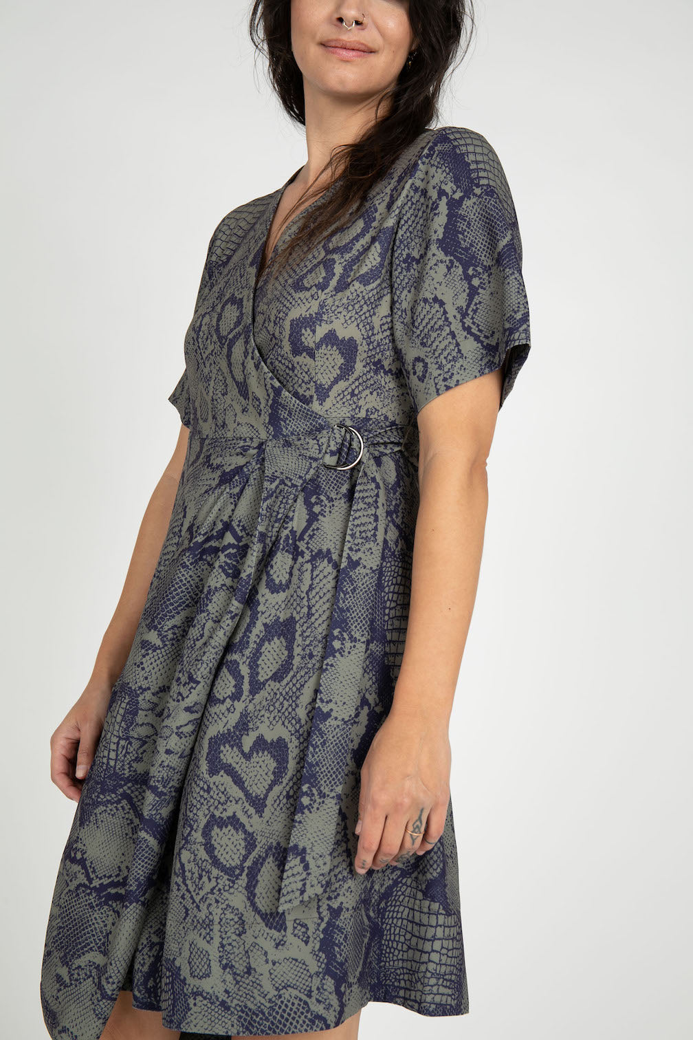 Snake Brett Wrap Dress