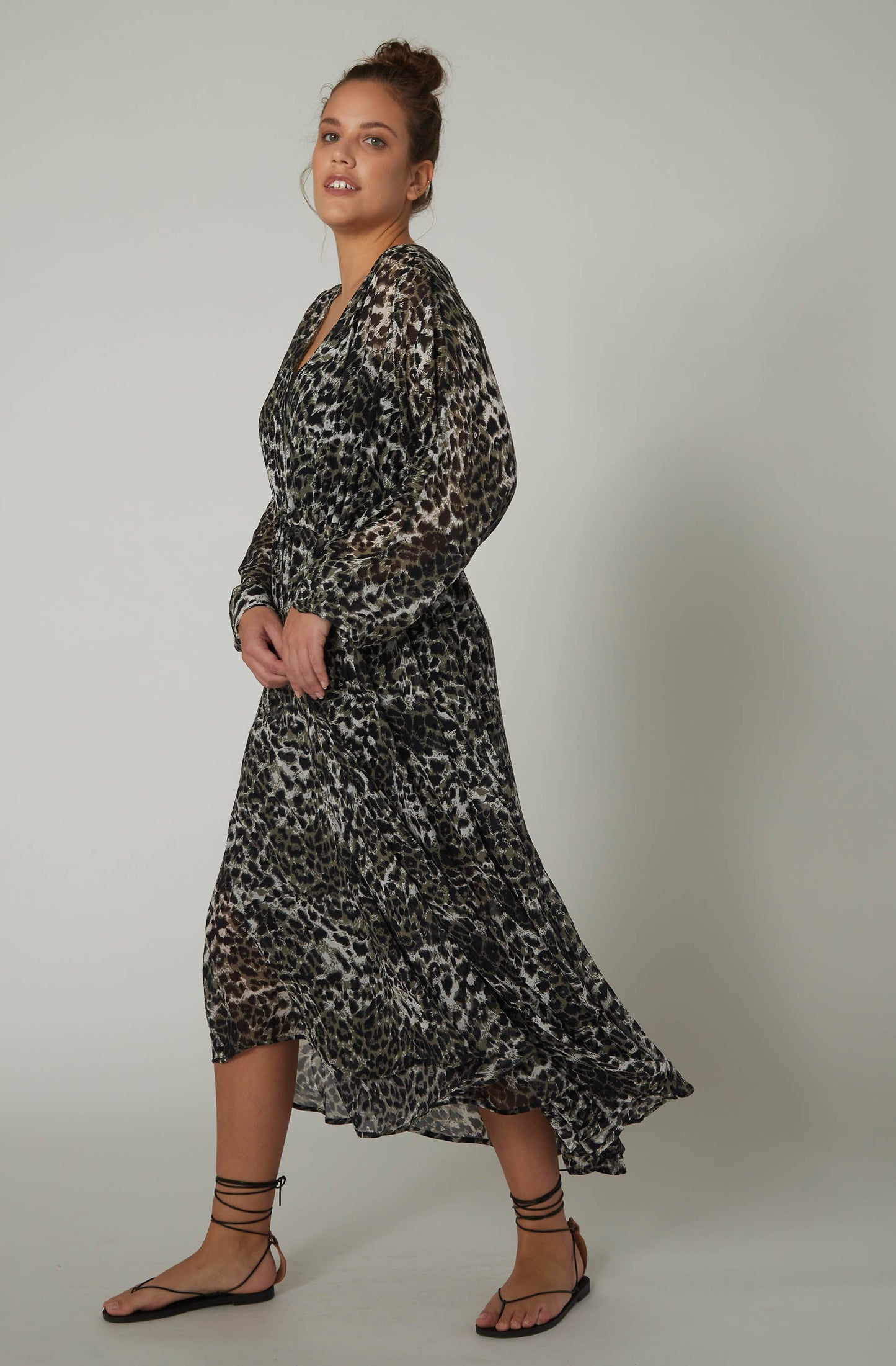 The Masterpiece Leopard Chiffon Dress