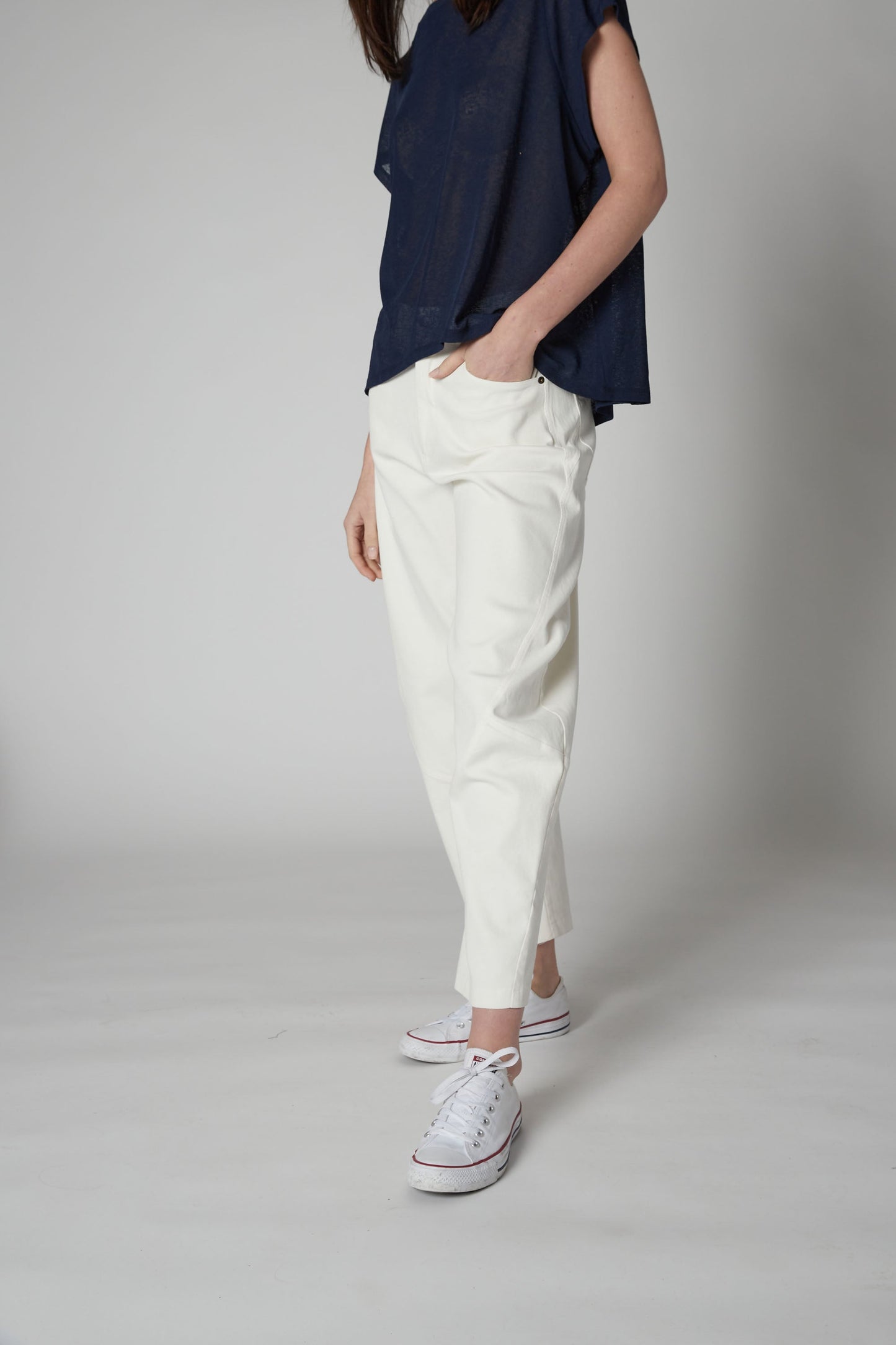 The Wide-ish Denim Pants