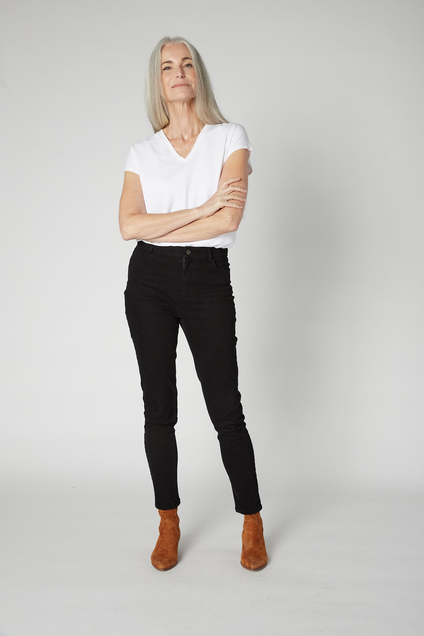 The Iconic Fitted Denim Pants