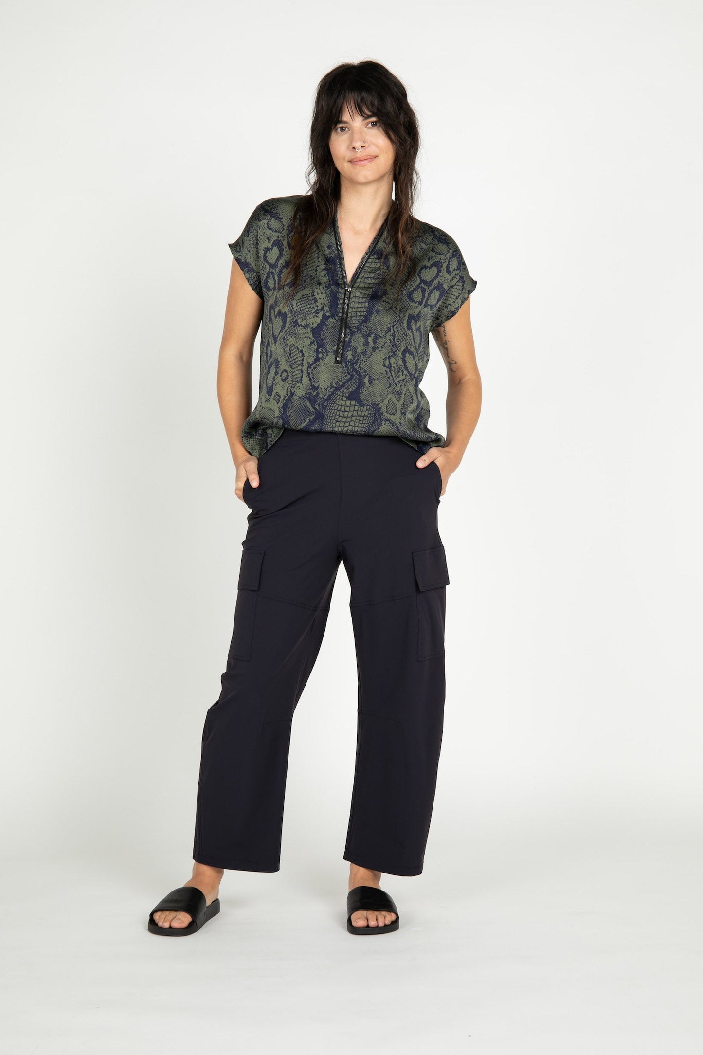 Snake Bowie Silk Top