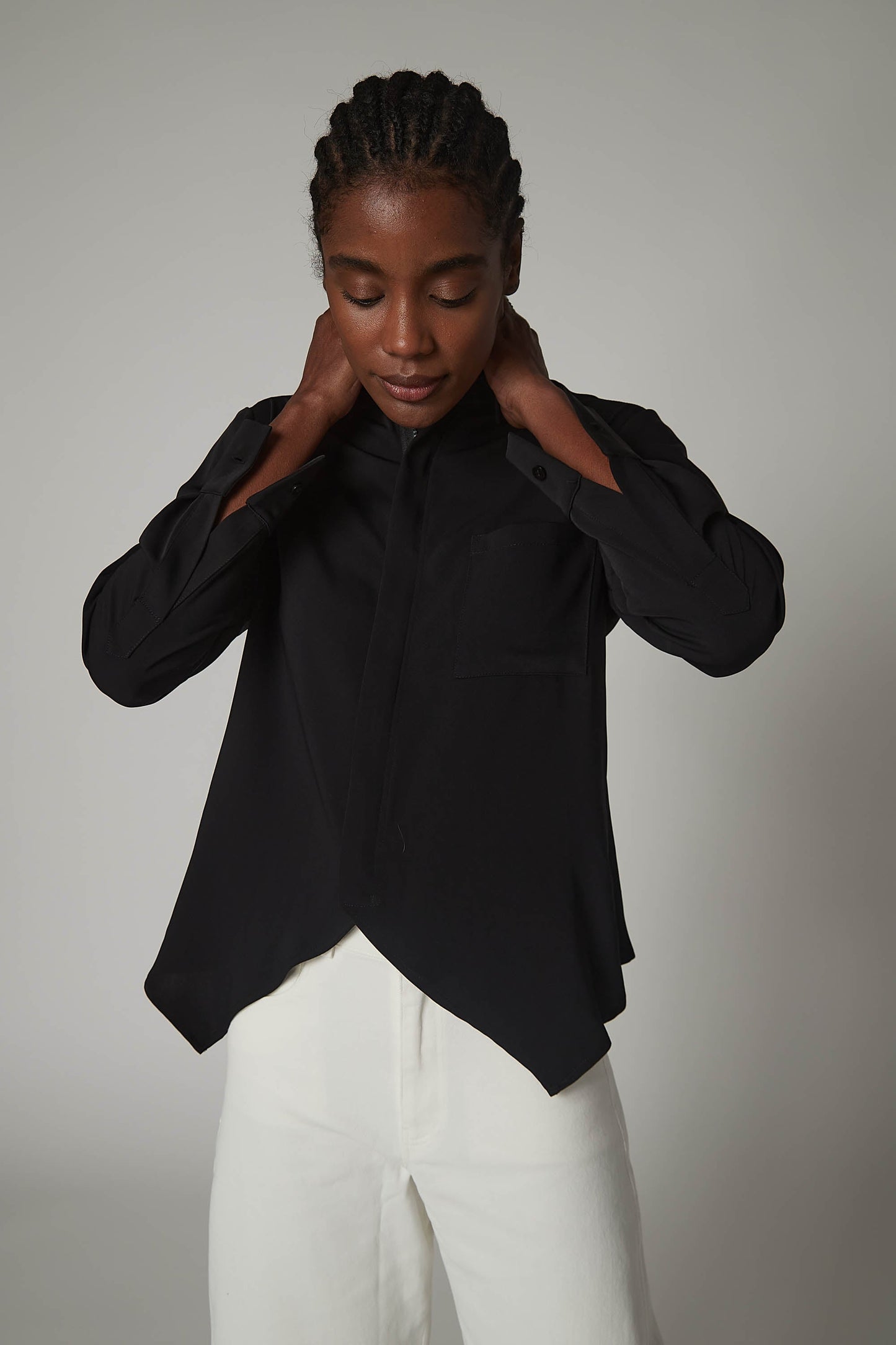 Handkerchief With a Zipper Blouse