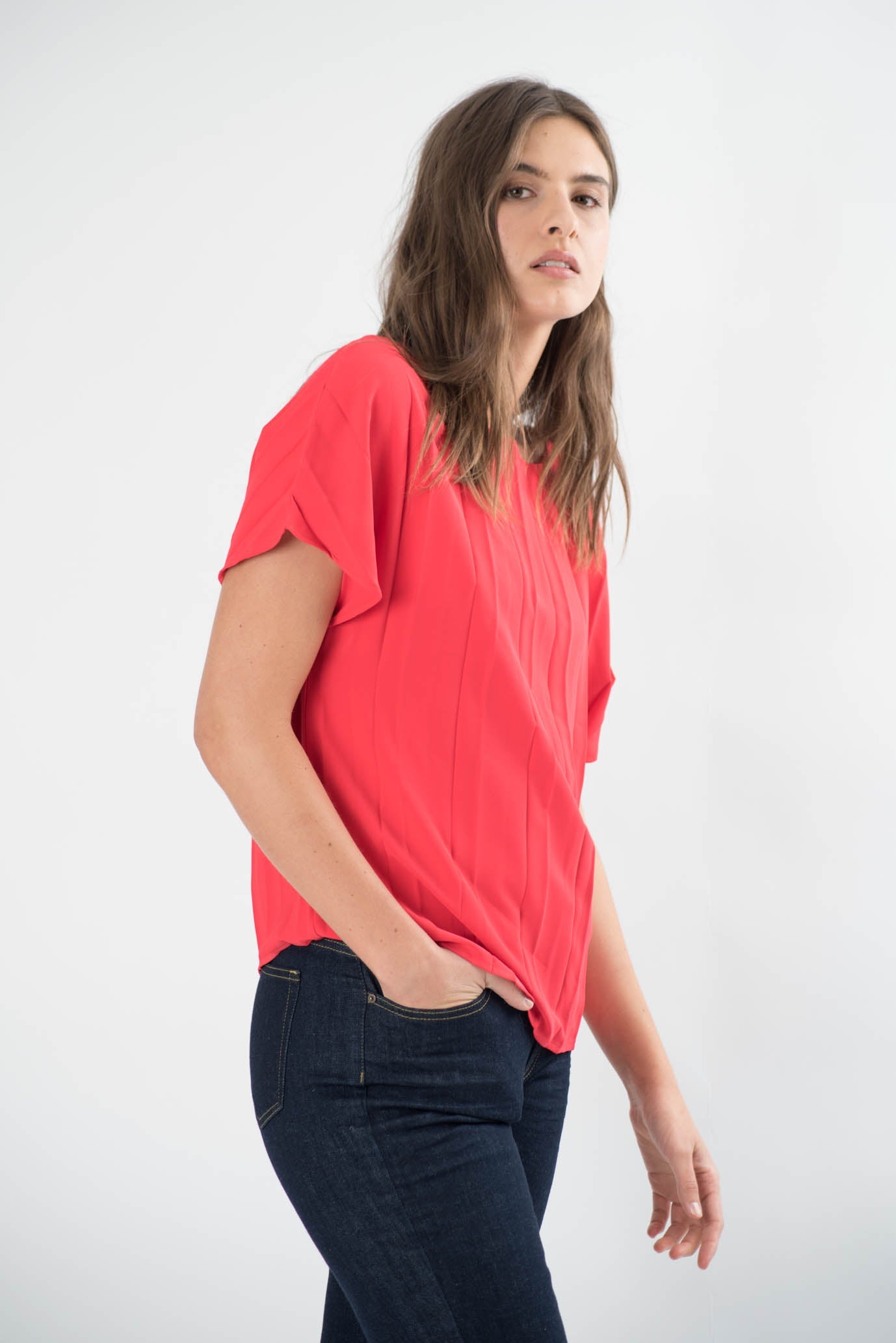 Jillian Pleated Top