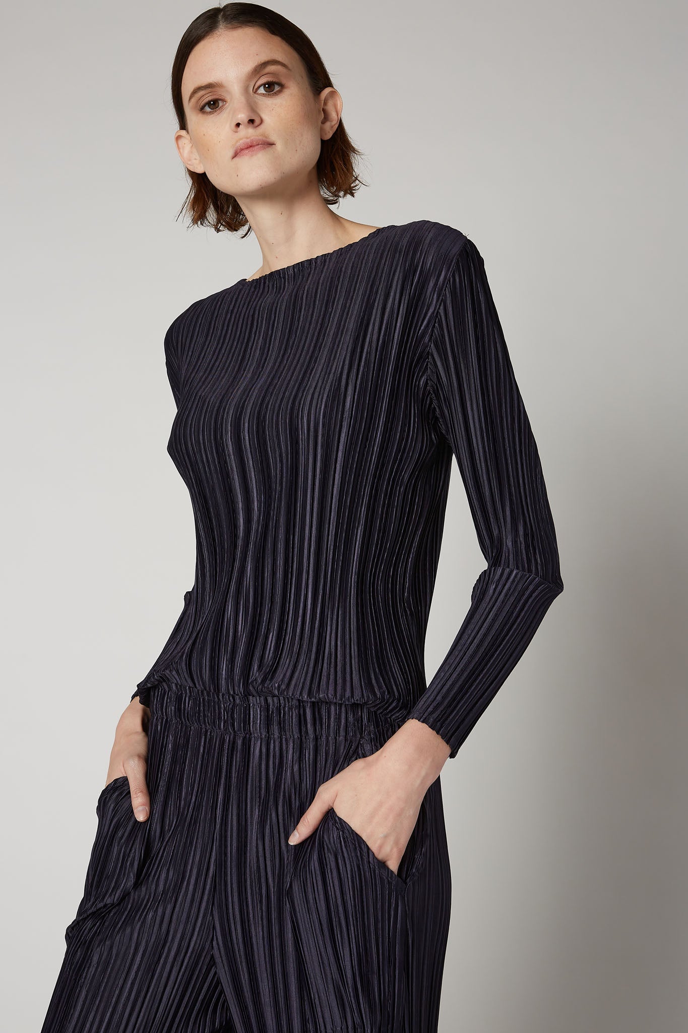 Like Pajamas Dressy Pleated Top