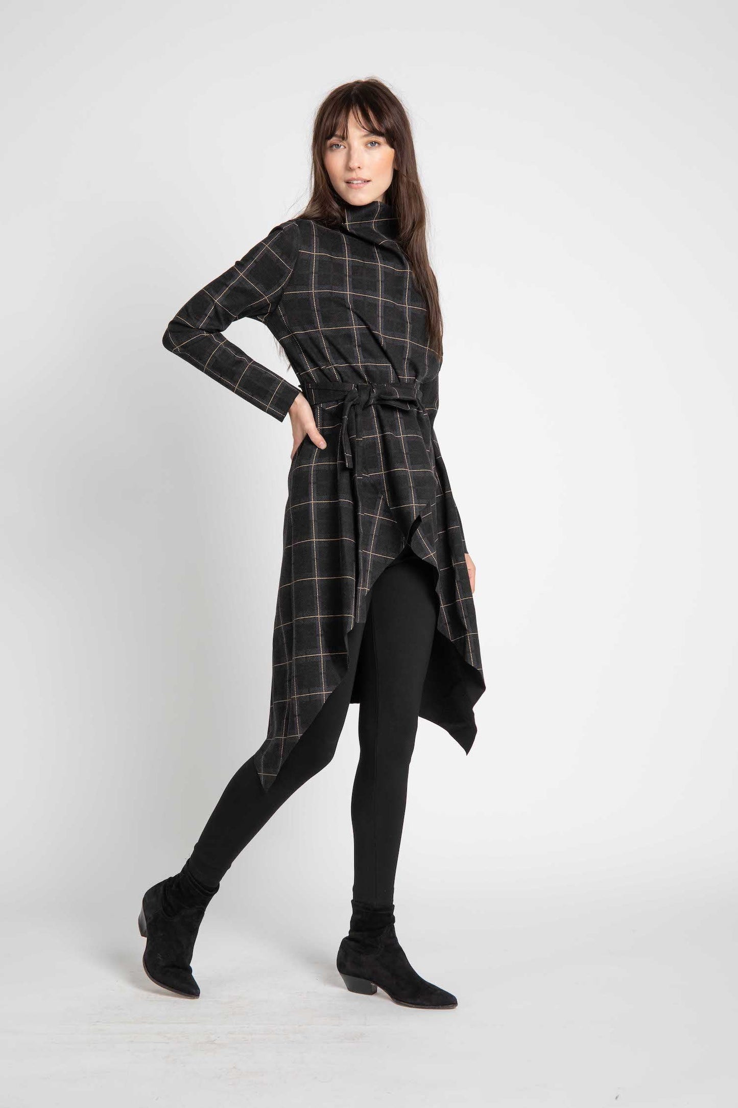 Plaid Walker Wrap Jacket