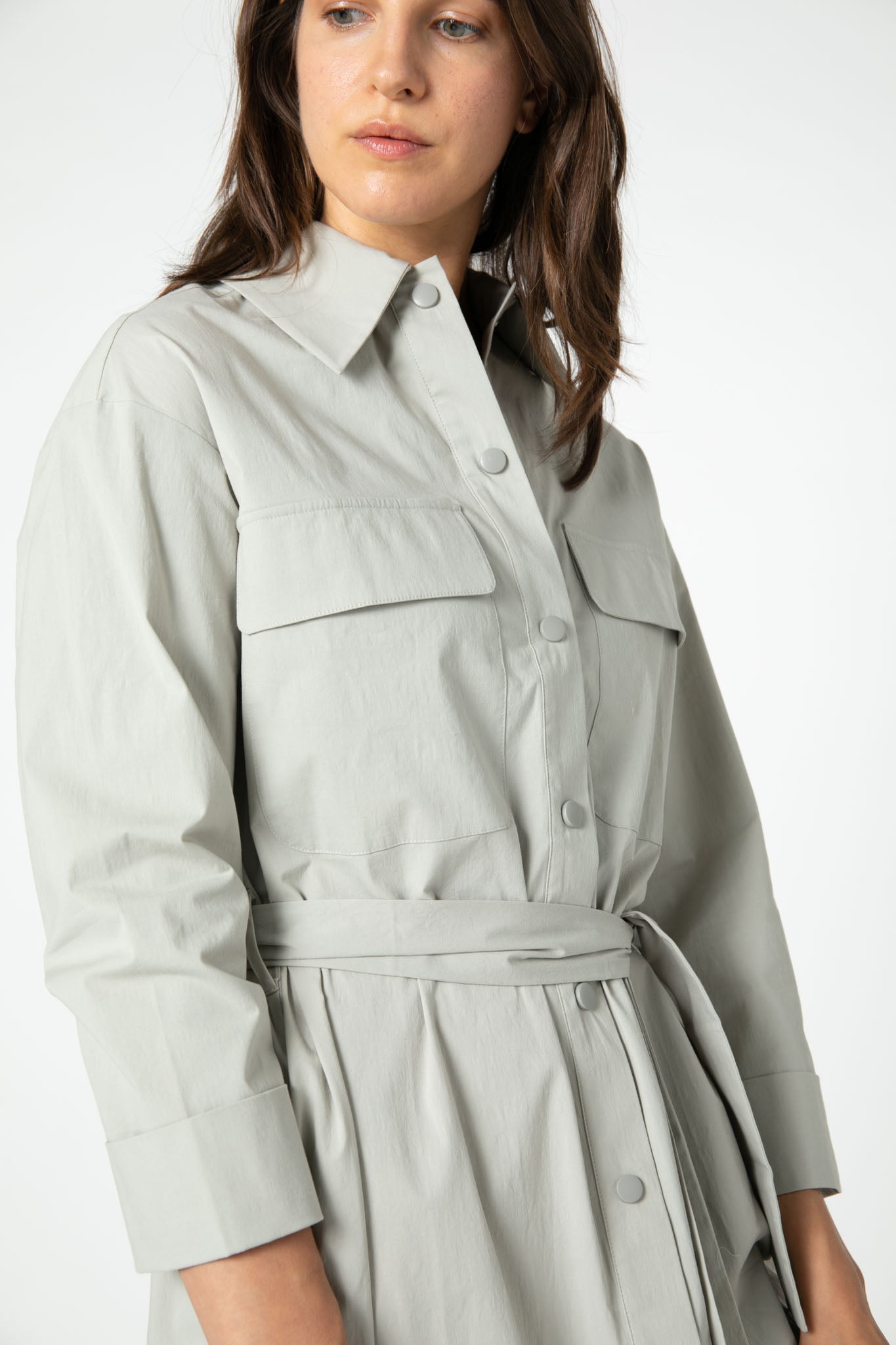 At Ease Poplin Shirt Dress