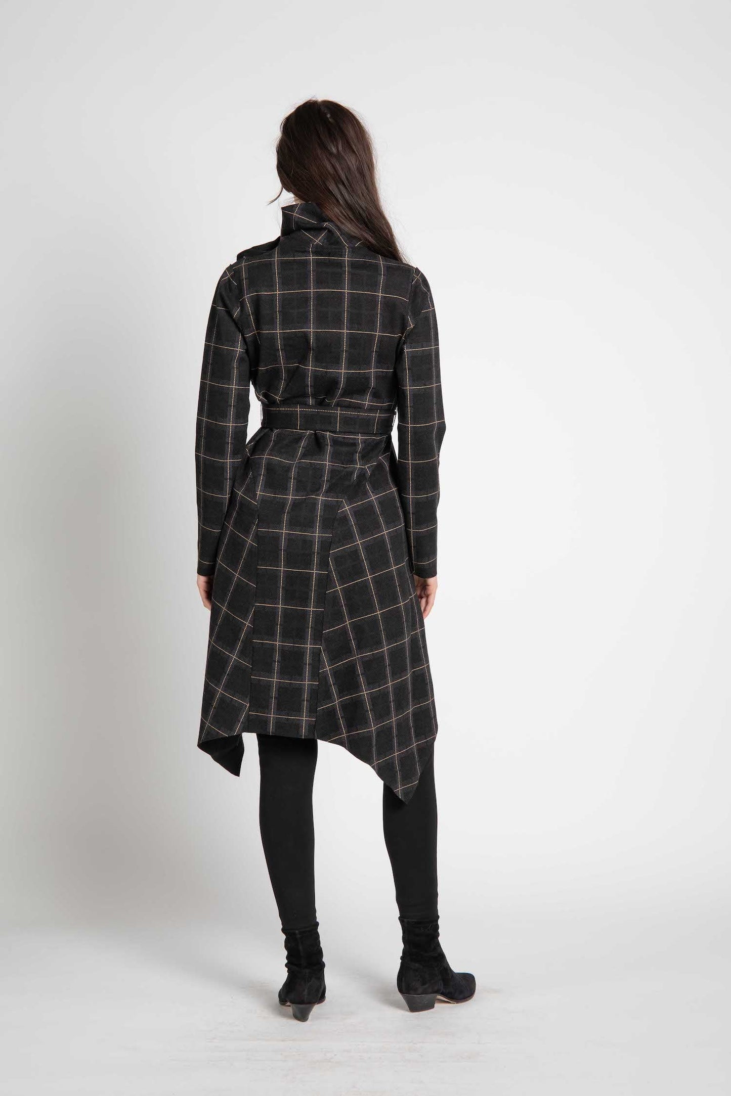 Plaid Walker Wrap Jacket